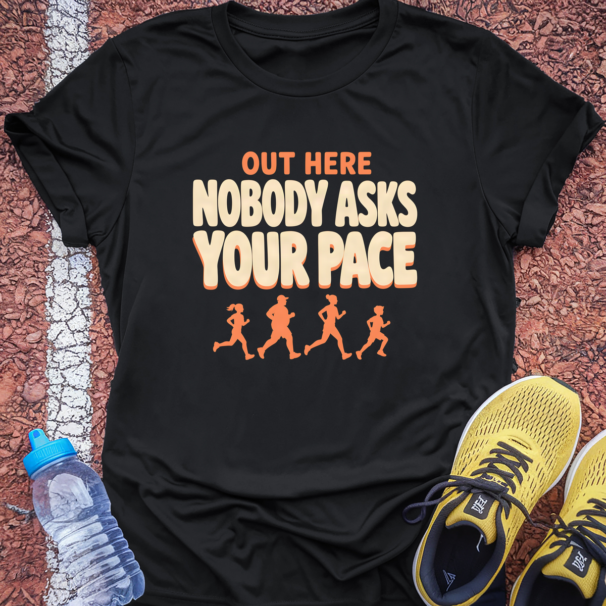 Nobody Asks Your Pace T-Shirt - Black