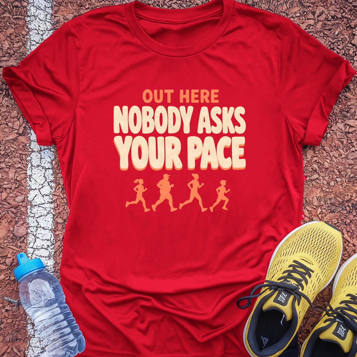Nobody Asks Your Pace T-Shirt - Red