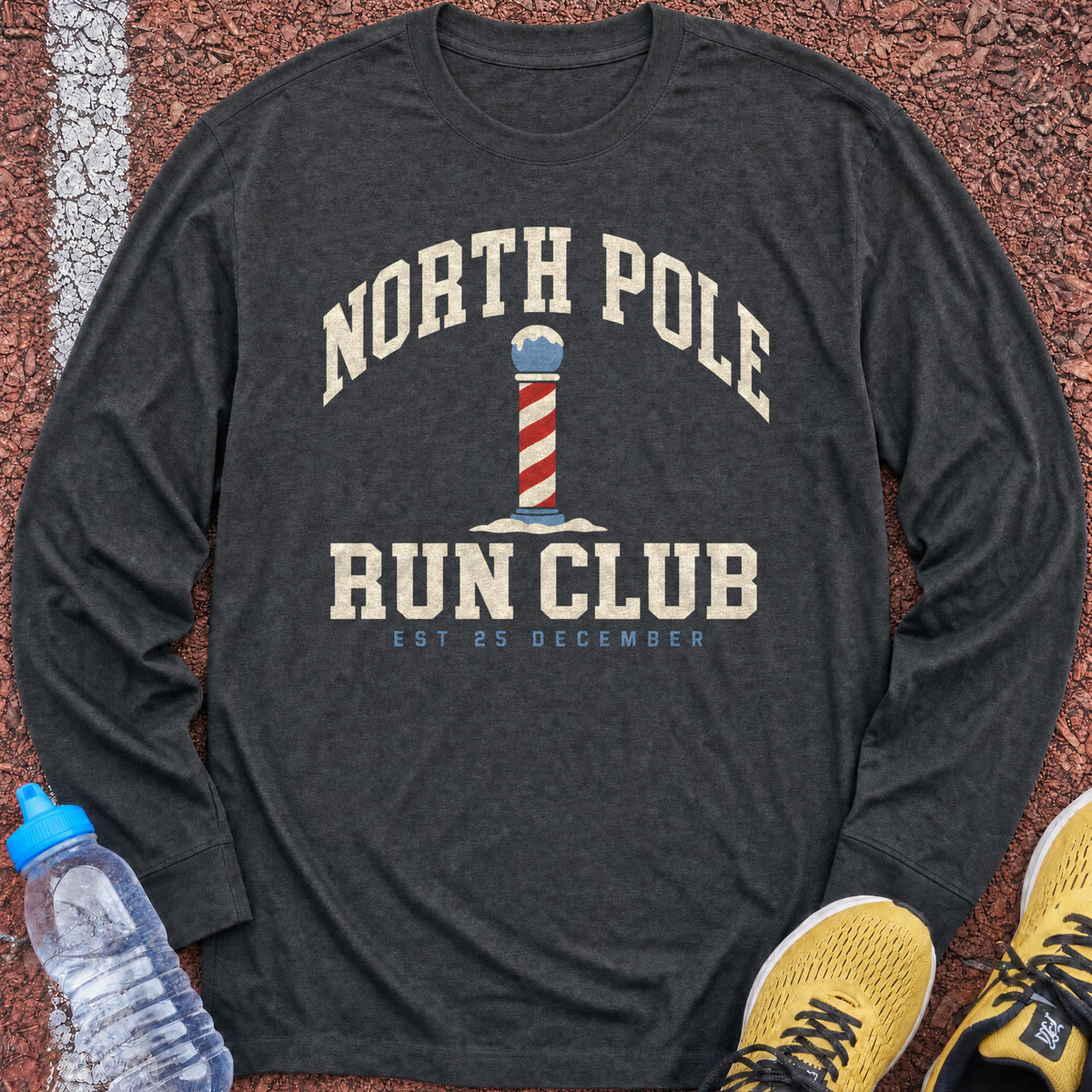 North Pole Run Club Long Sleeve - Dark Heather