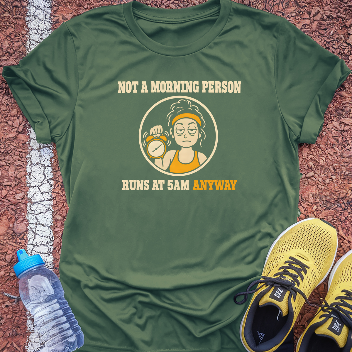 Not A Morning Person T-Shirt - Military Green