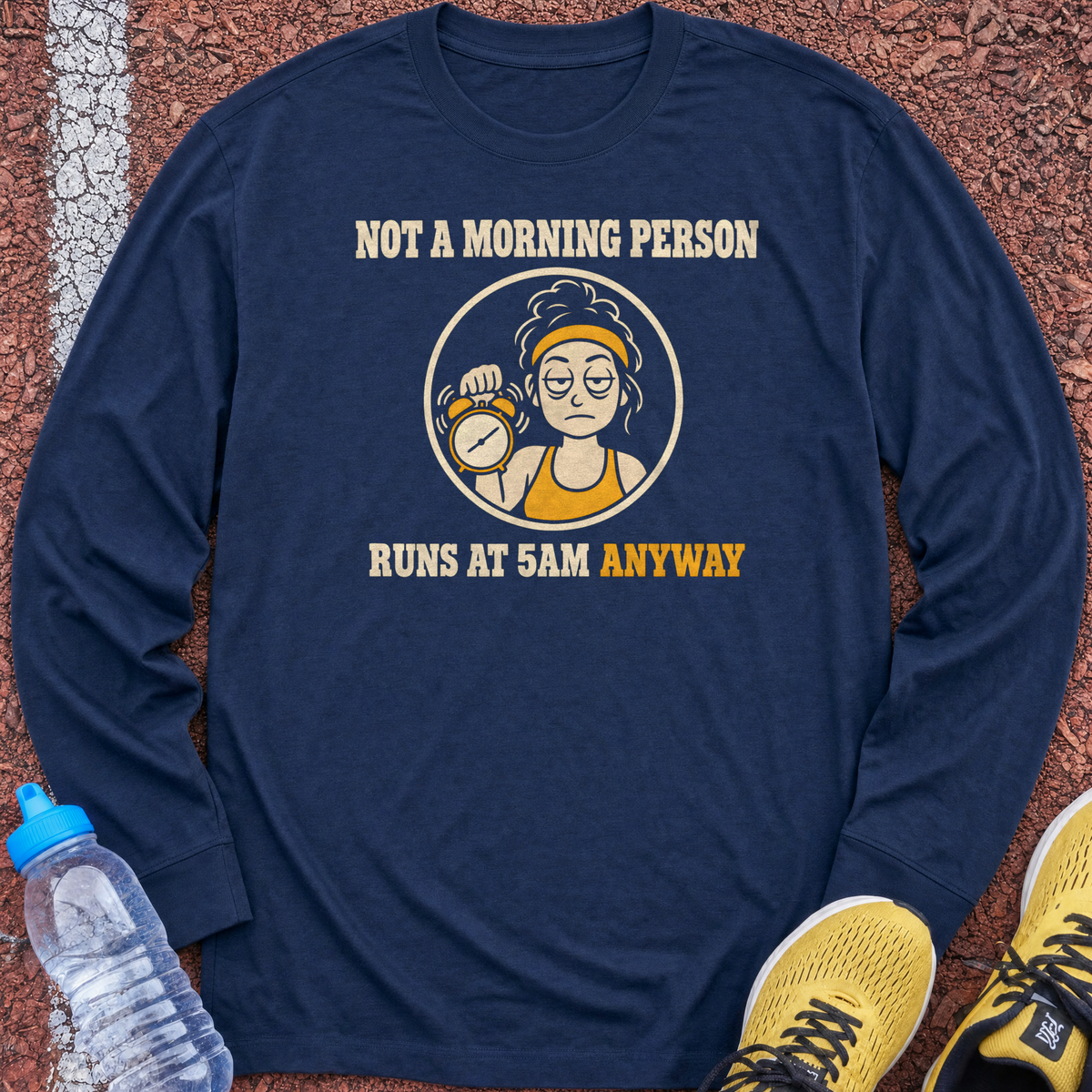 Not A Morning Person Long Sleeve - Navy