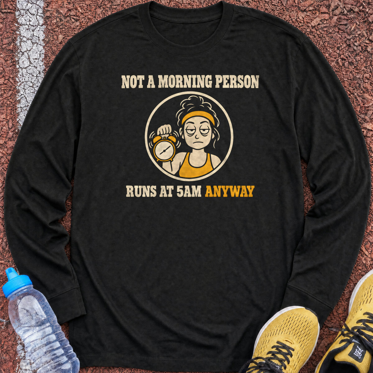 Not A Morning Person Long Sleeve - Black
