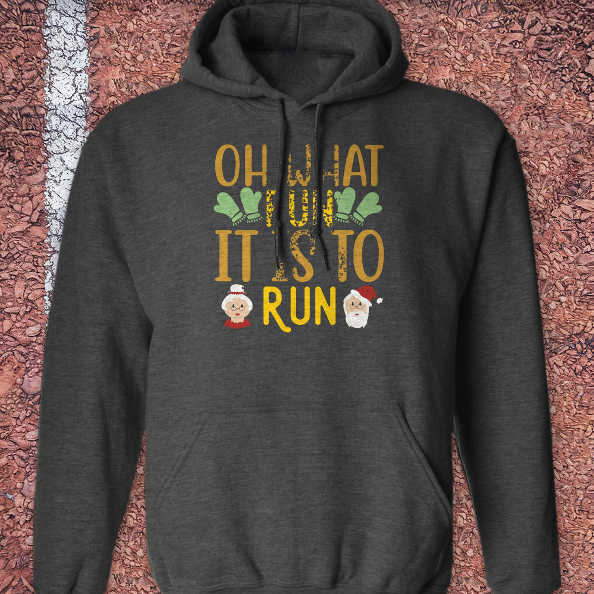 Oh What Fun Hoodie - Dark Heather