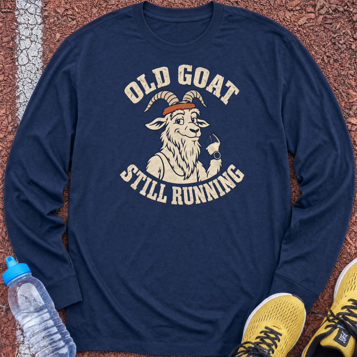 Old Goat Still Running Long Sleeve - Navy