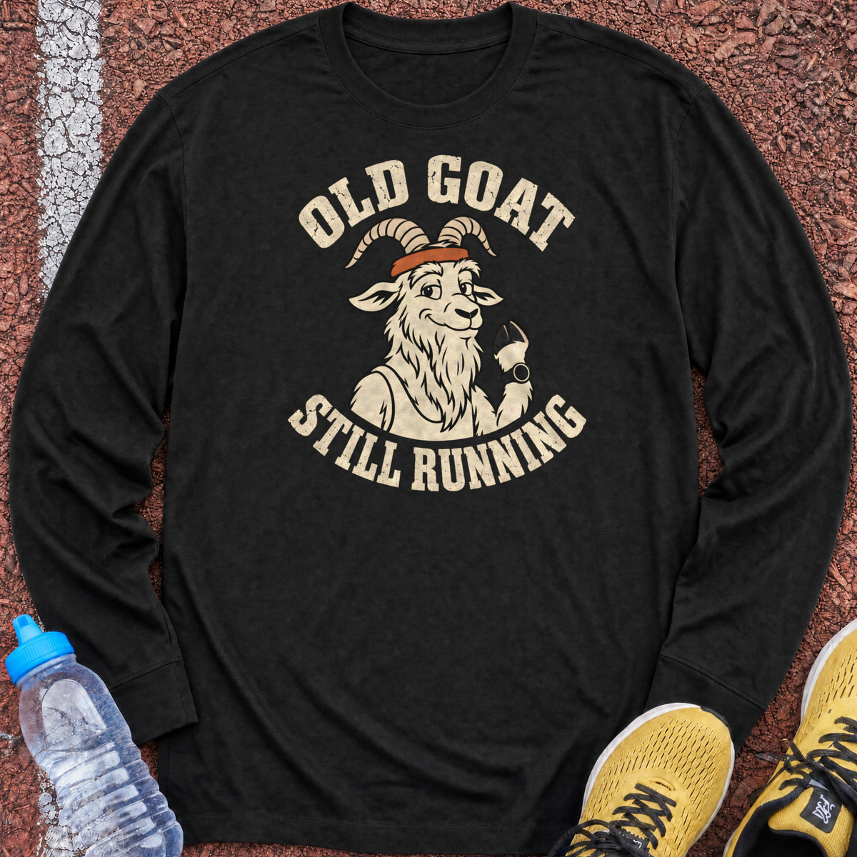 Old Goat Still Running Long Sleeve - Black