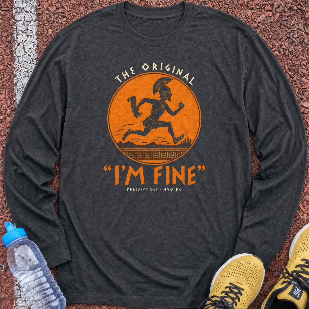 Original I'm Fine Long Sleeve - Dark Heather