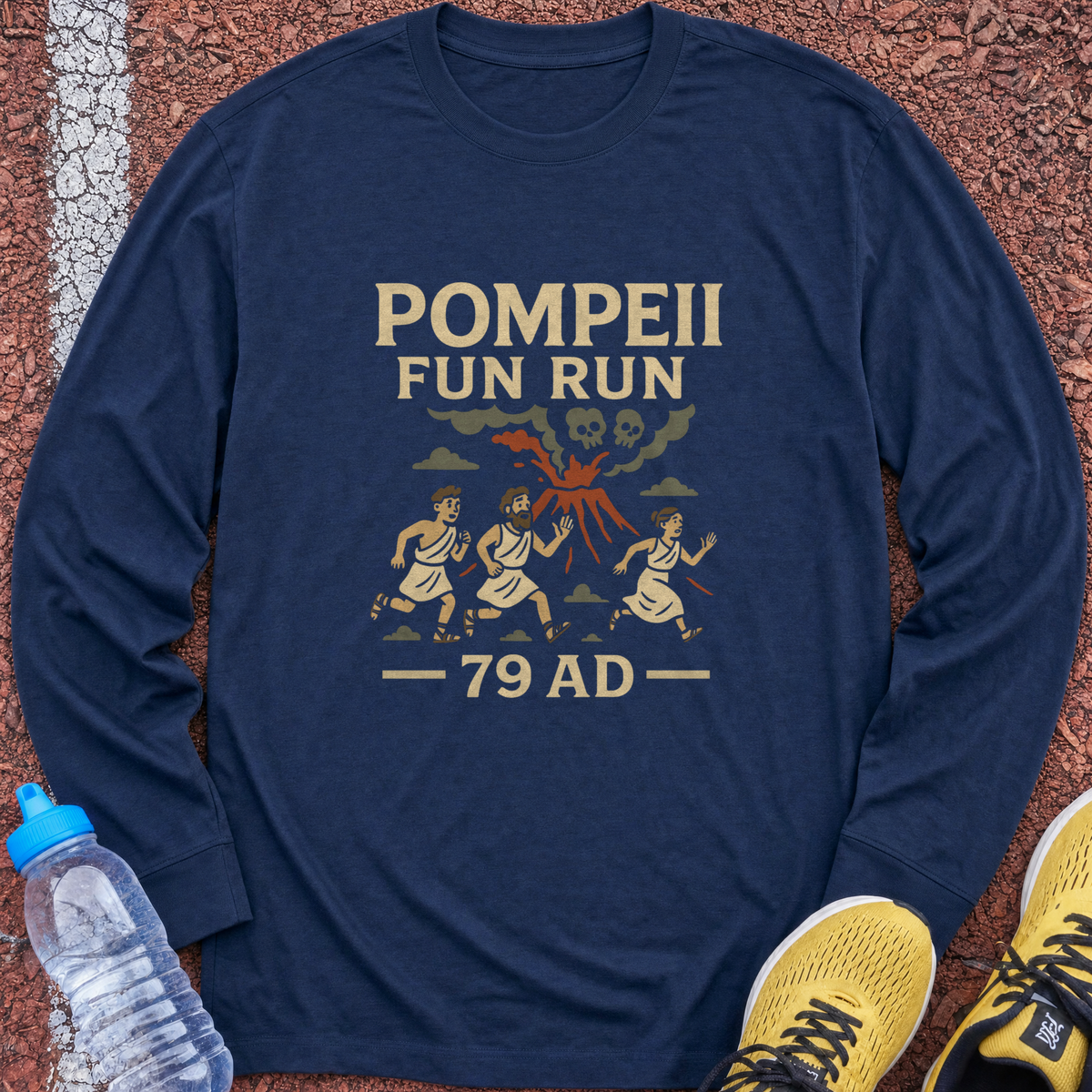Pompeii Fun Run Long Sleeve - Navy