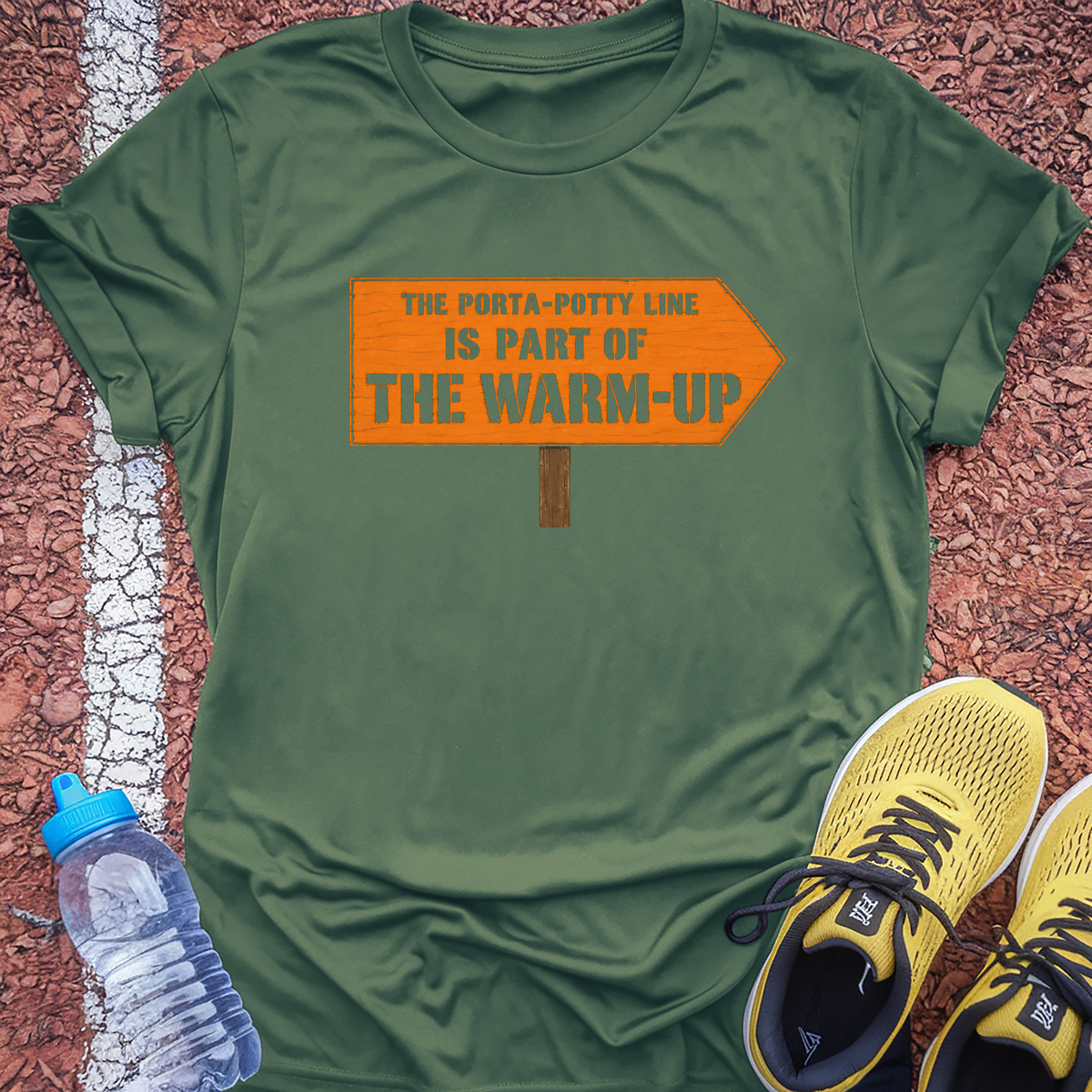 Part Of The Warm Up Tech Tee - Forest Green