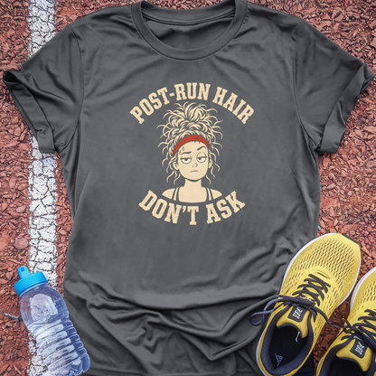 Post-Run Hair T-Shirt - Dark Heather