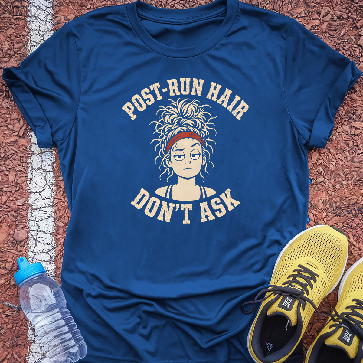 Post-Run Hair T-Shirt - Royal