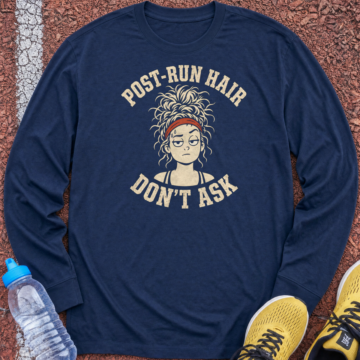 Post-Run Hair Long Sleeve - Navy