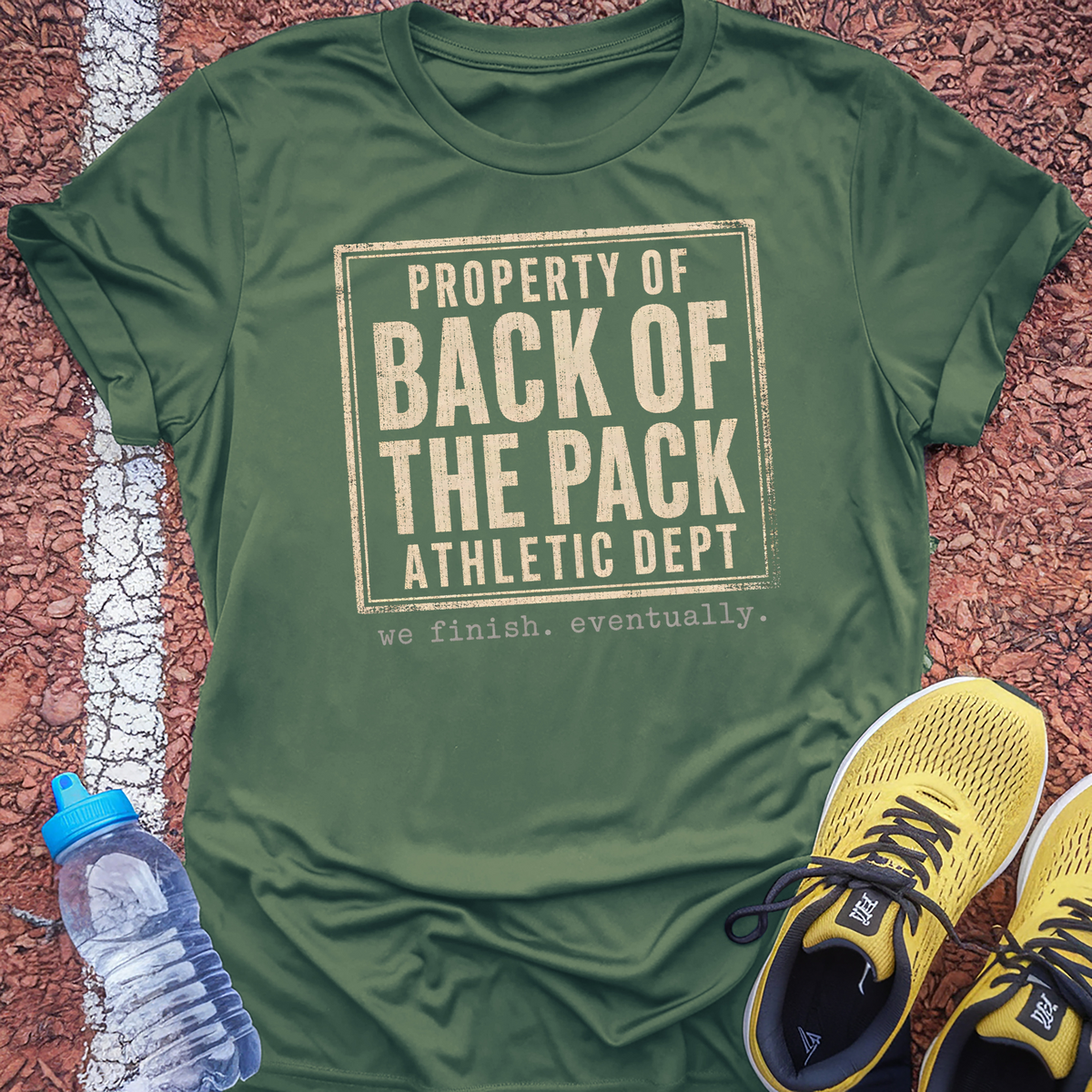 Property Of Back Of The Pack Athletic Dept T-Shirt - Military Green