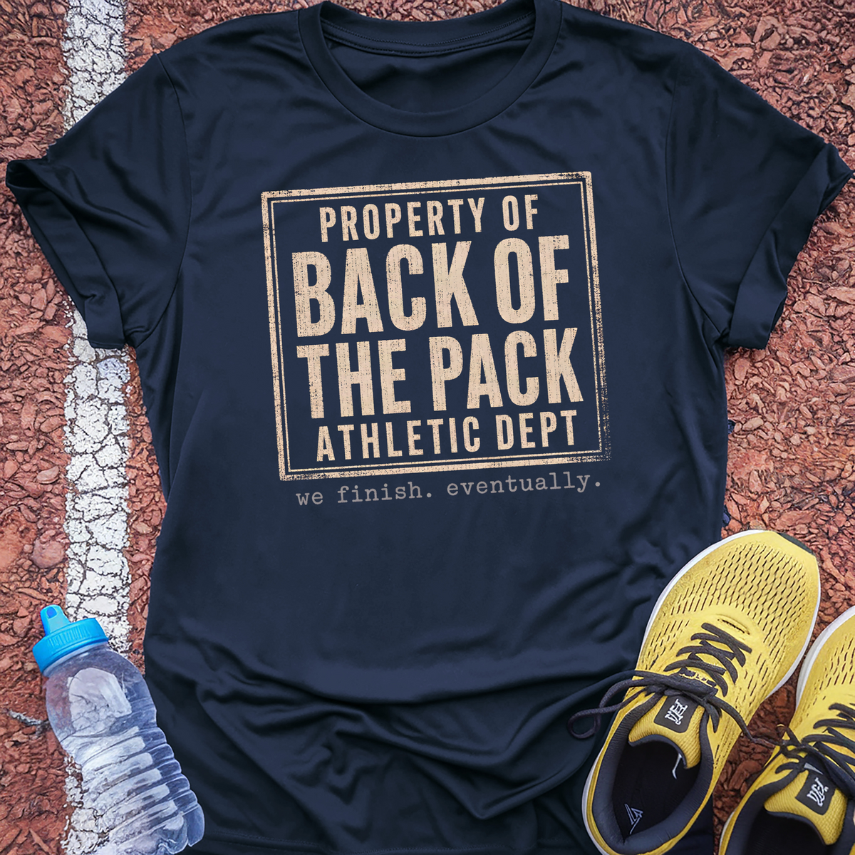 Property Of Back Of The Pack Athletic Dept T-Shirt - Navy