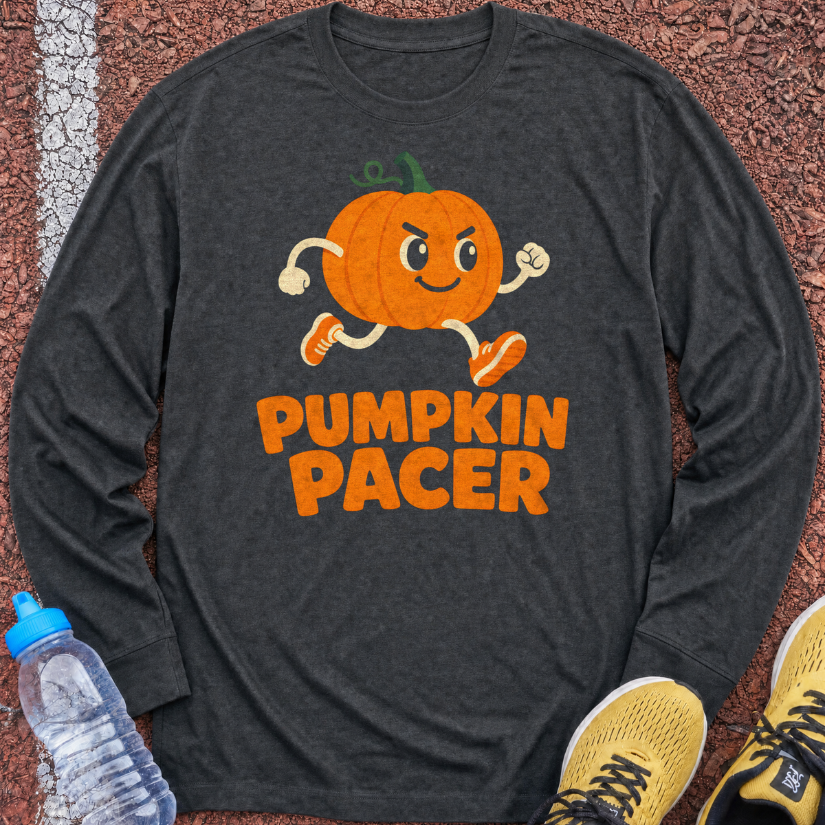 Pumpkin Pacer Long Sleeve - Dark Heather