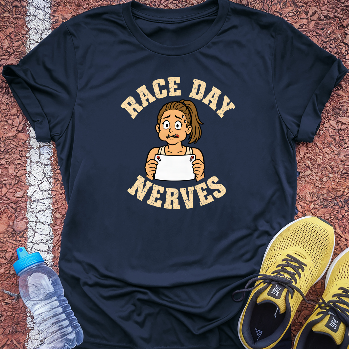Race Day Nerves Tech Tee - True Navy