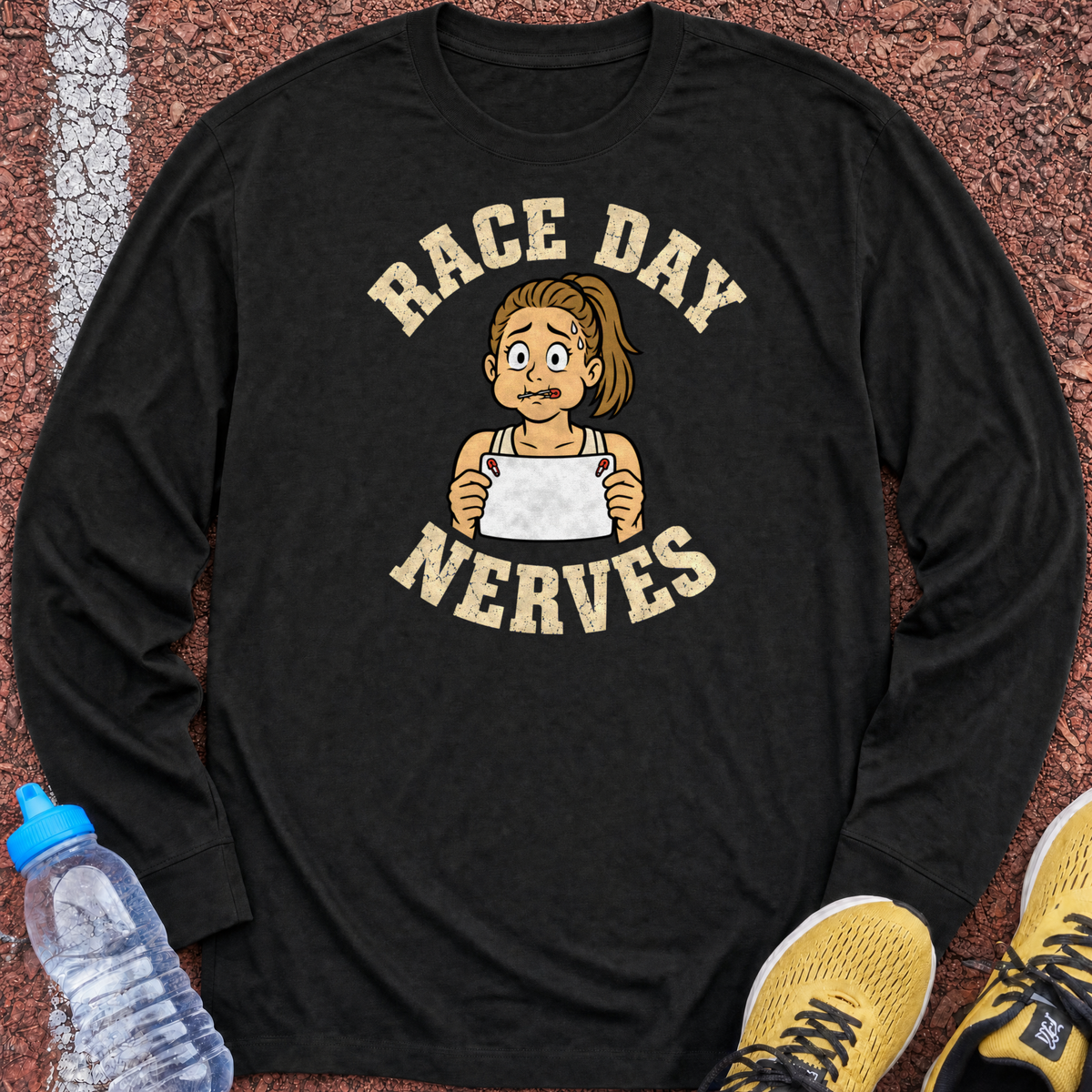 Race Day Nerves Long Sleeve - Black
