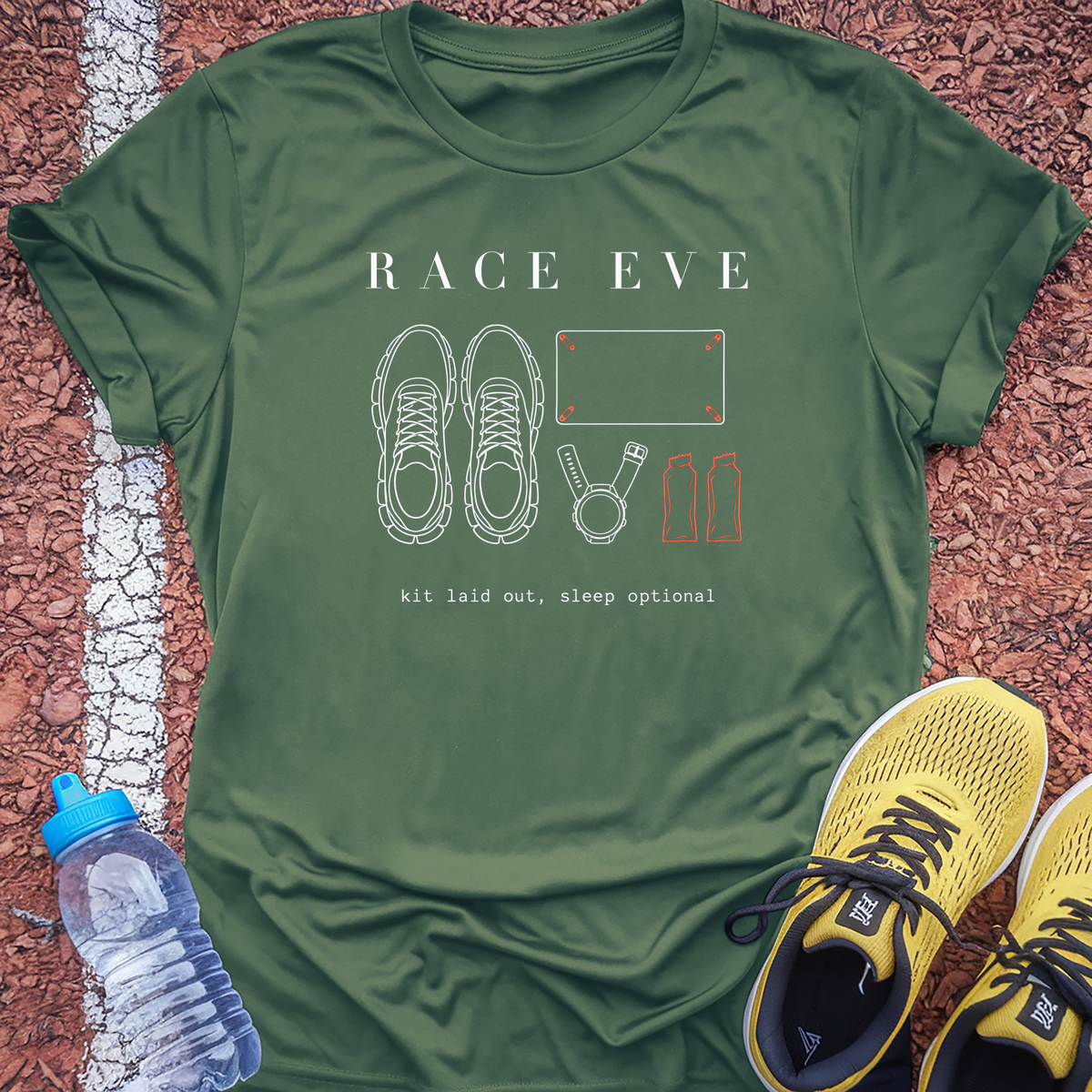 Race Eve T-Shirt - Military Green