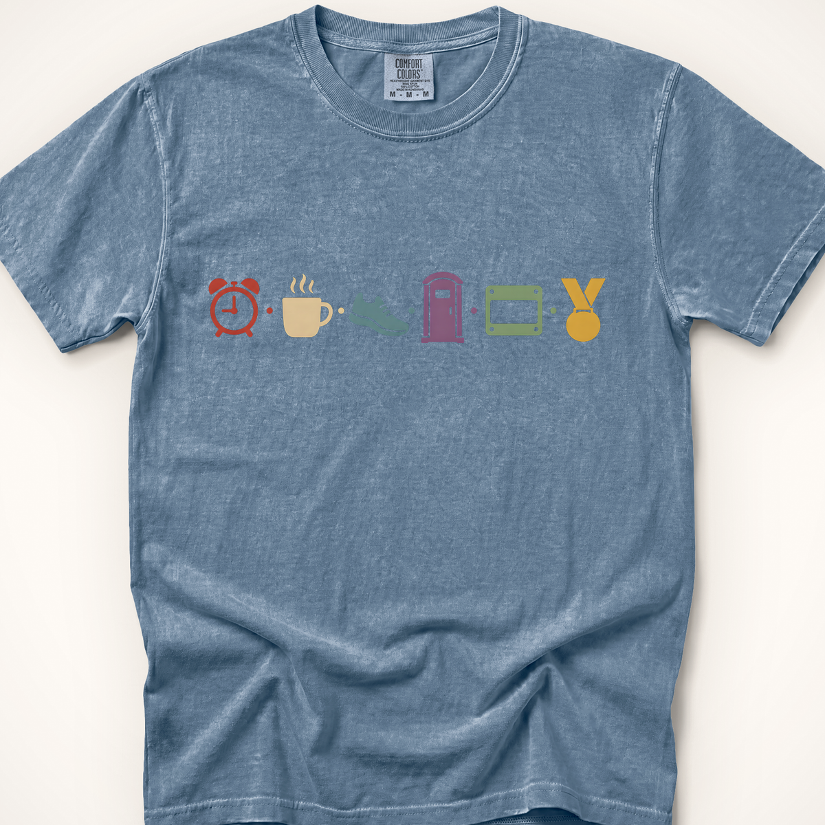 Race Morning T-Shirt - Blue Jean