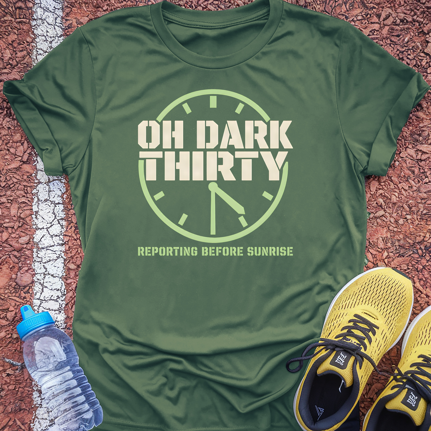 Reporting Before Sunrise T-Shirt - Military Green