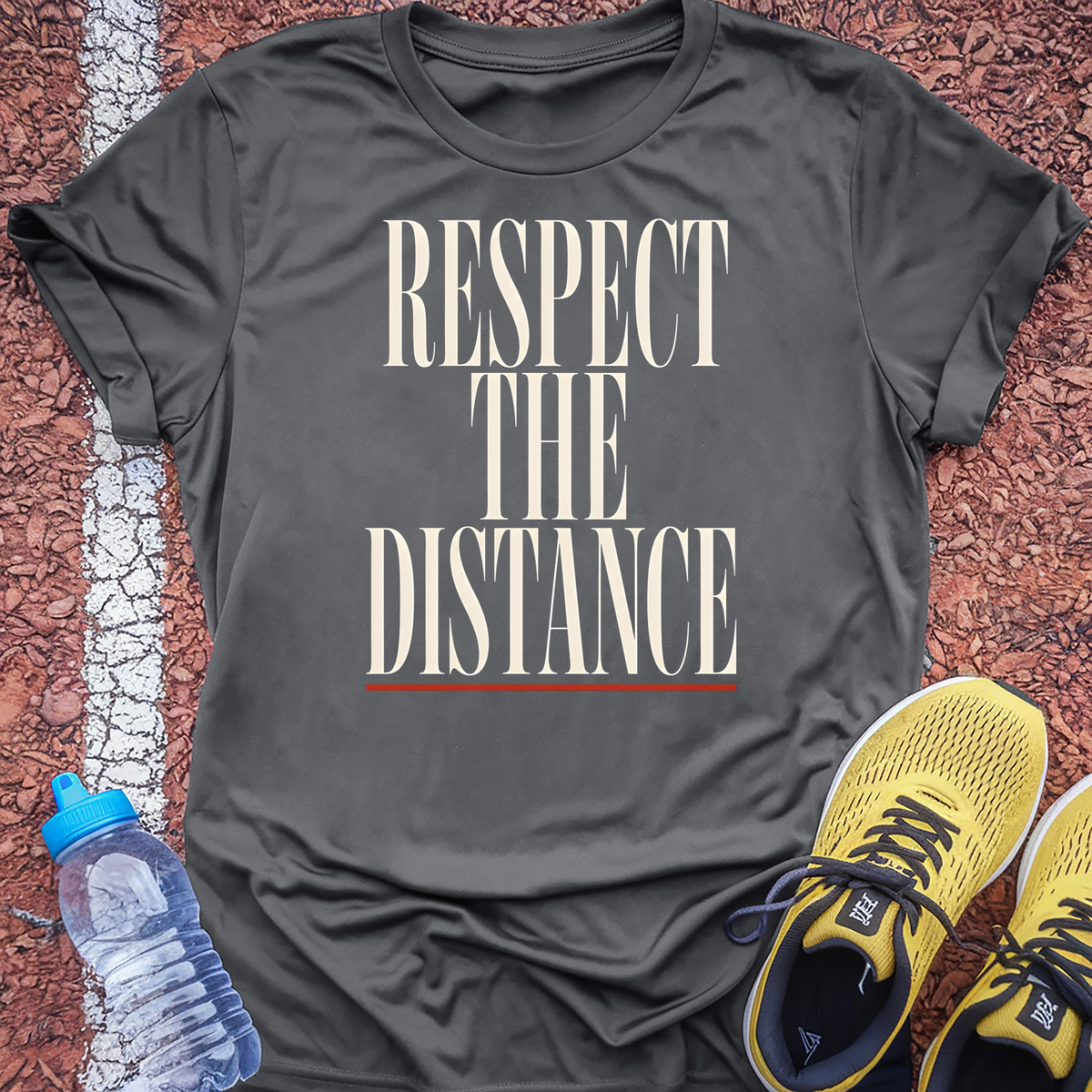 Respect the Distance T-Shirt - Charcoal