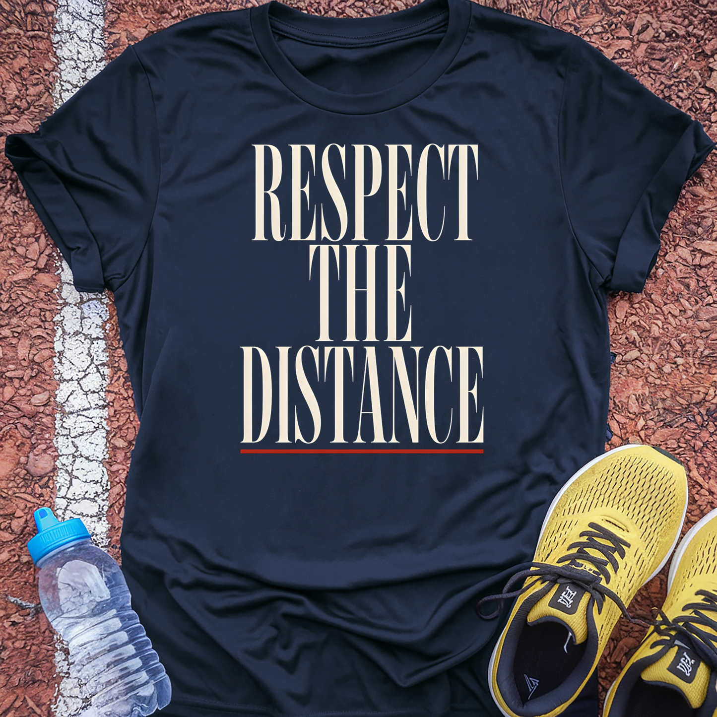 Respect the Distance T-Shirt - Navy