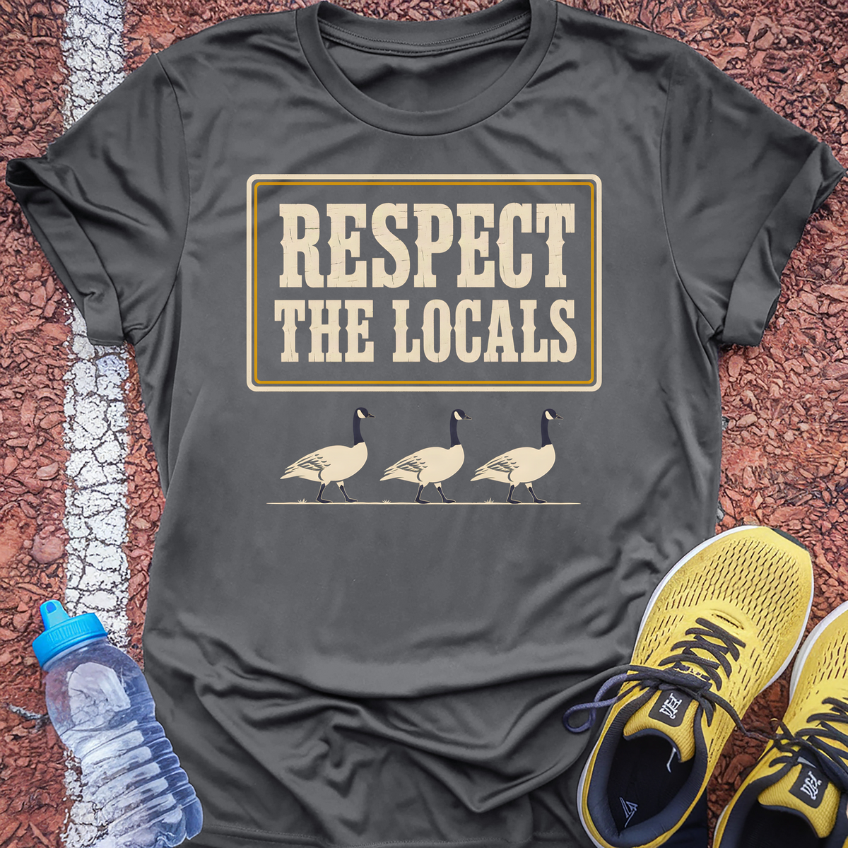 Respect the Locals T-Shirt - Charcoal
