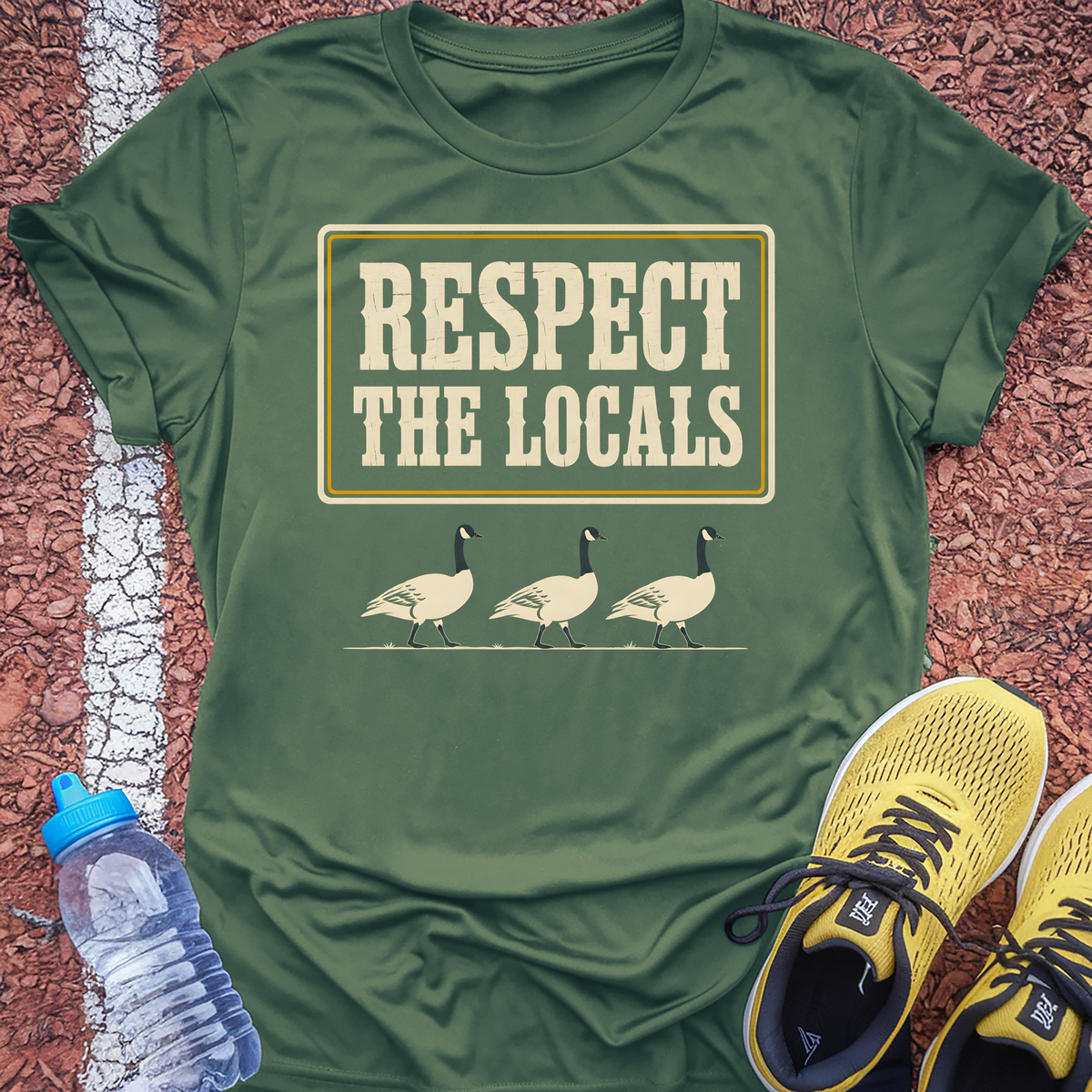 Respect the Locals T-Shirt - Military Green