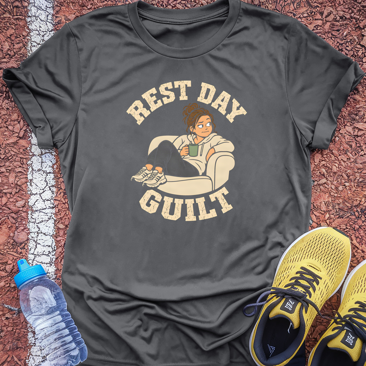 Rest Day Guilt T-Shirt - Dark Heather