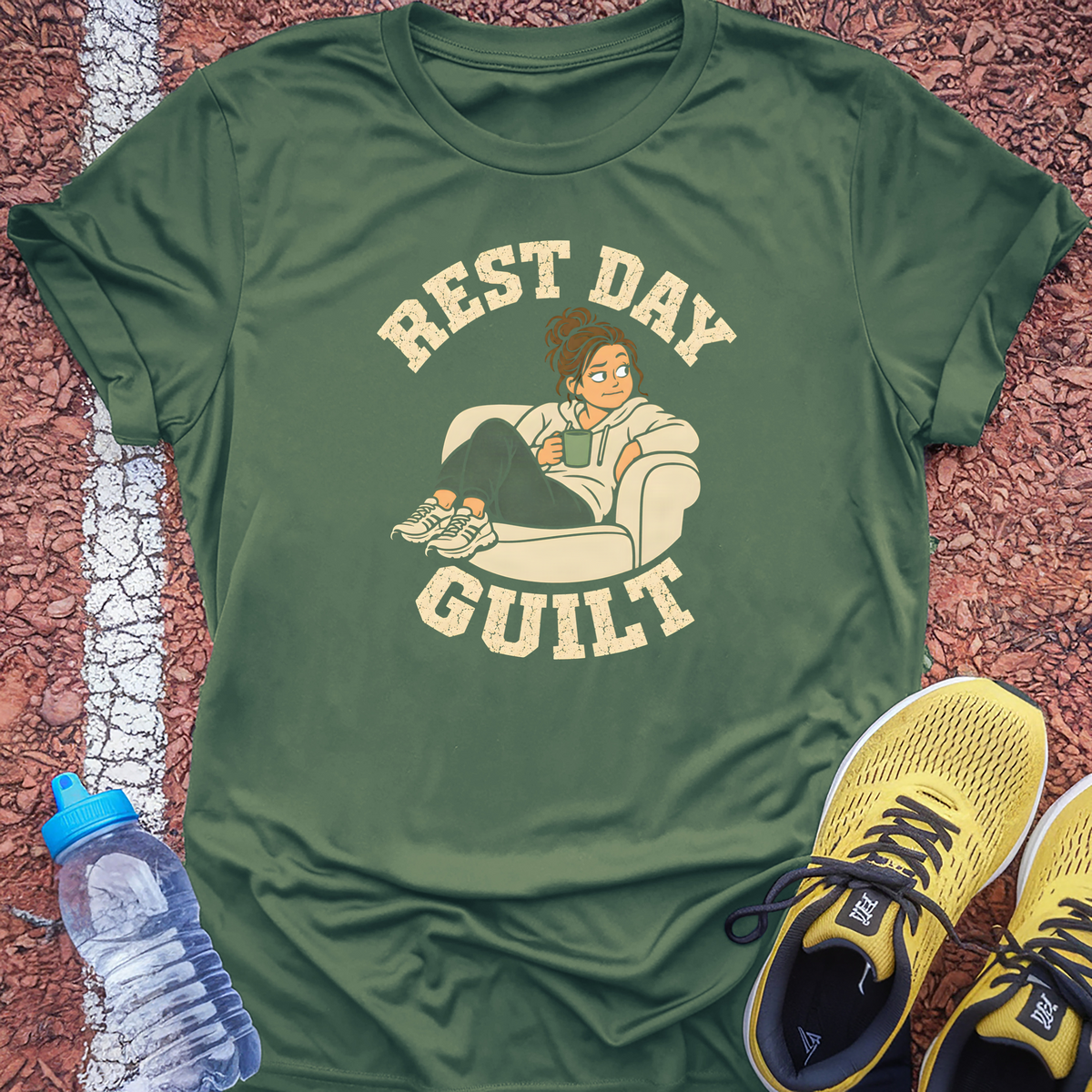 Rest Day Guilt T-Shirt - Military Green