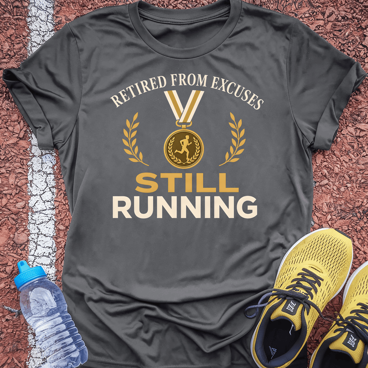 Retired From Excuses T-Shirt - Charcoal