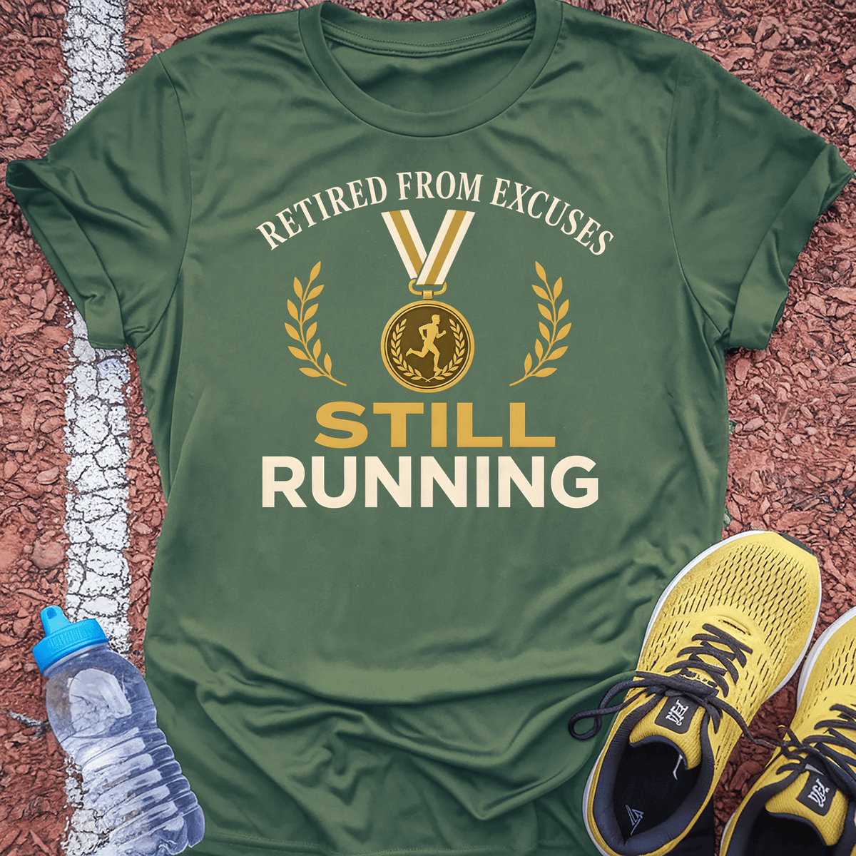 Retired From Excuses T-Shirt - Military Green