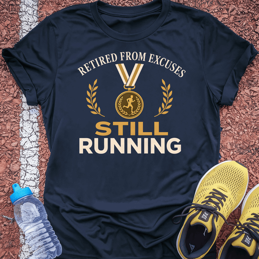 Retired From Excuses T-Shirt - Navy