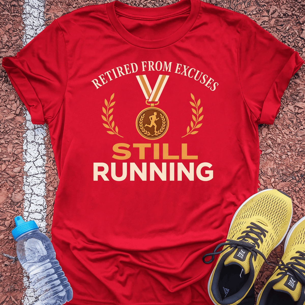 Retired From Excuses T-Shirt - Red