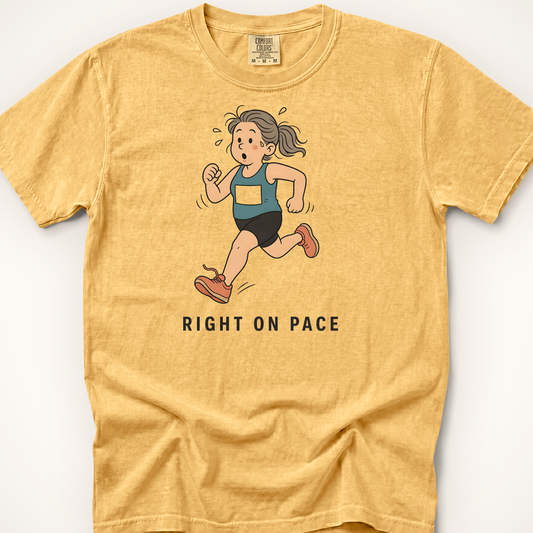 Right On Pace T-Shirt - Mustard
