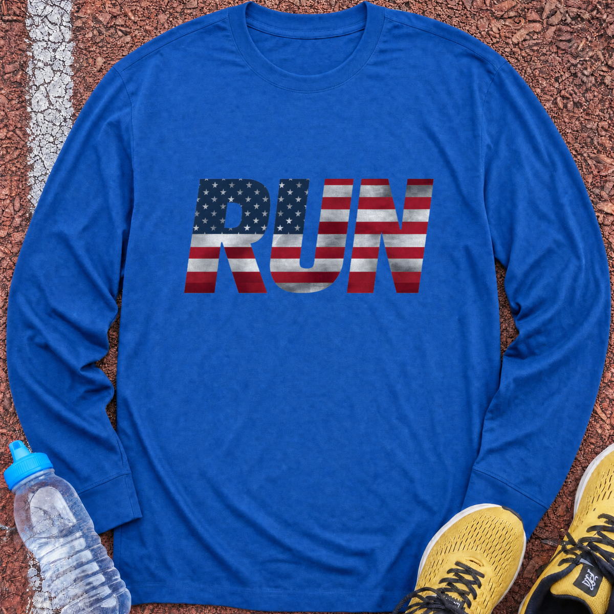 Run Flag Long Sleeve - Royal