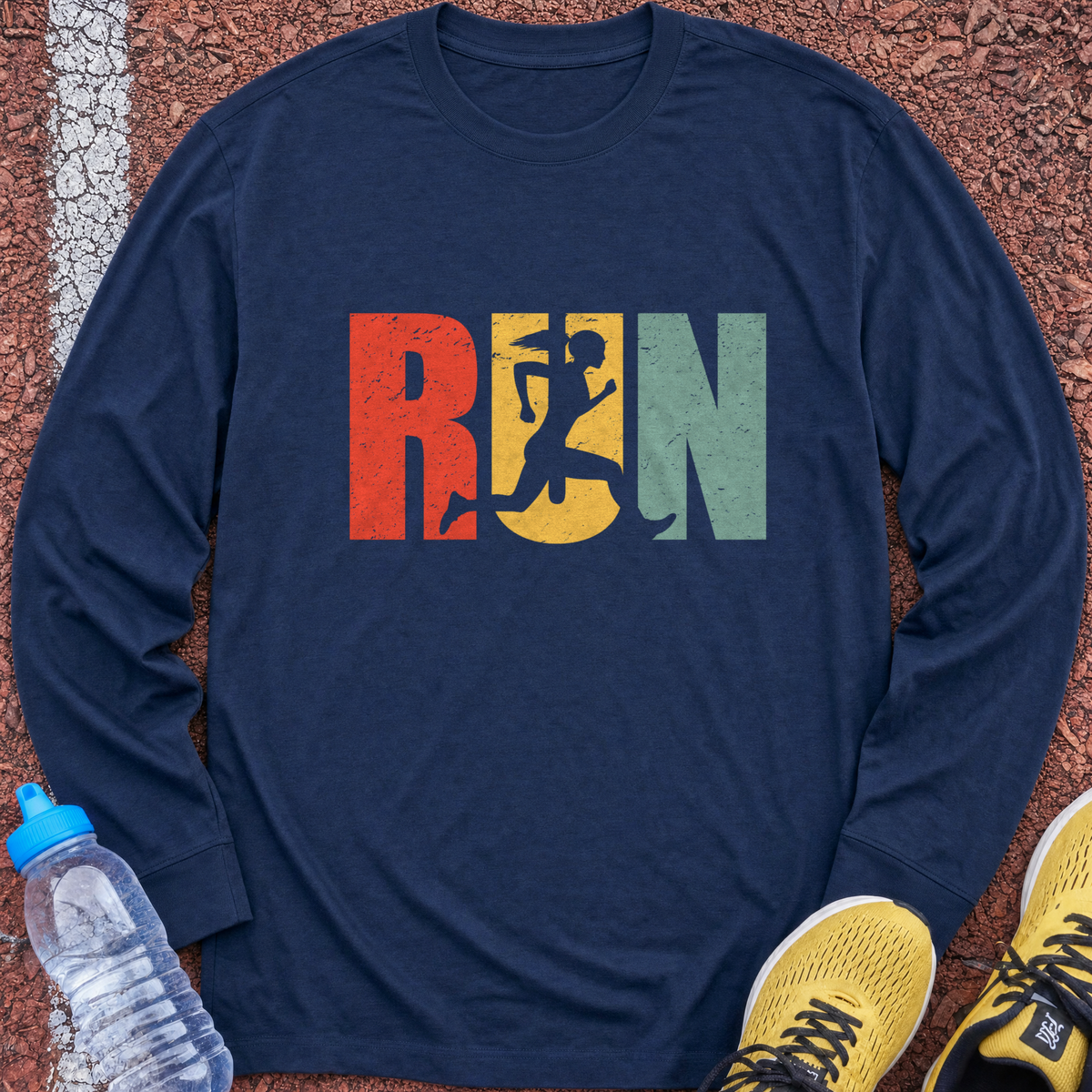 Run Girl Long Sleeve - Navy