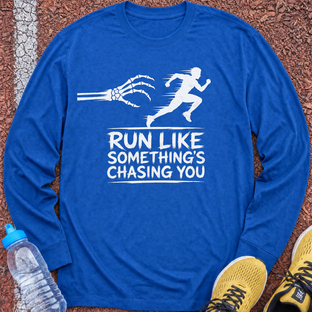 Run Like Something's Chasing You Long Sleeve - Royal