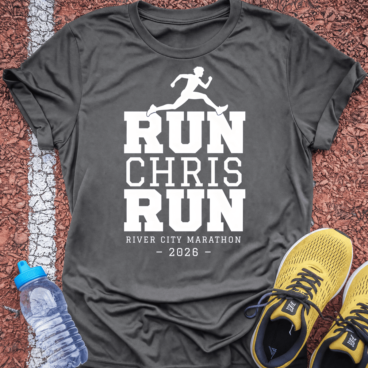 Run [Name] Run - Charcoal