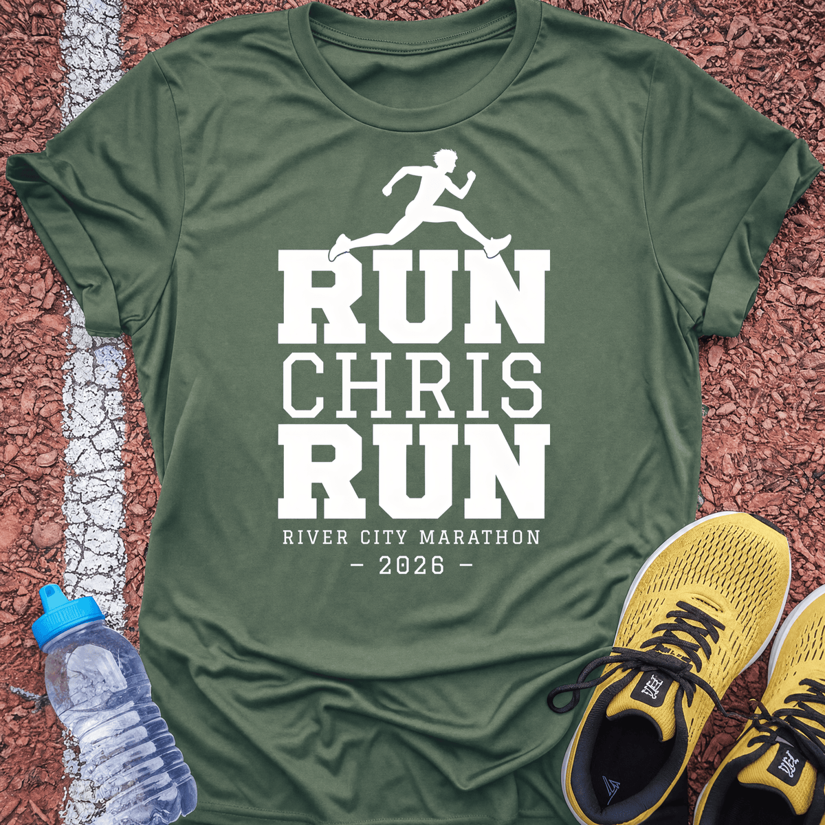 Run [Name] Run - Military Green