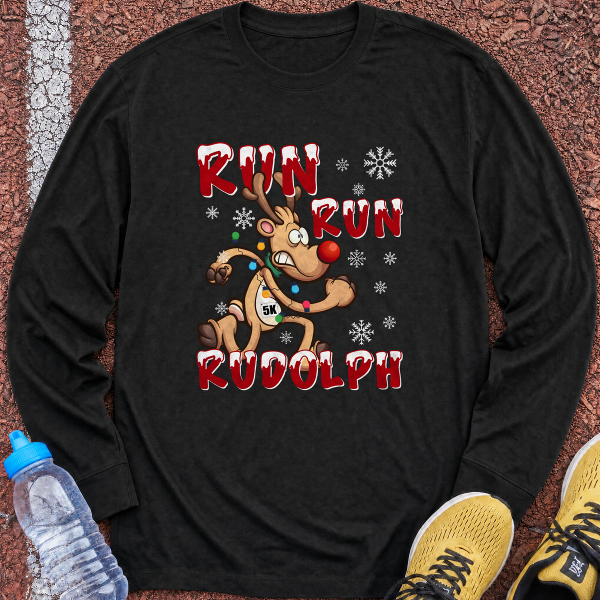 Run Rudolph Run Long Sleeve - Black