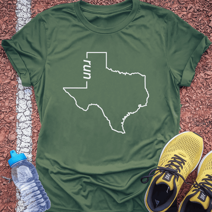 Run Texas T-Shirt - Military Green