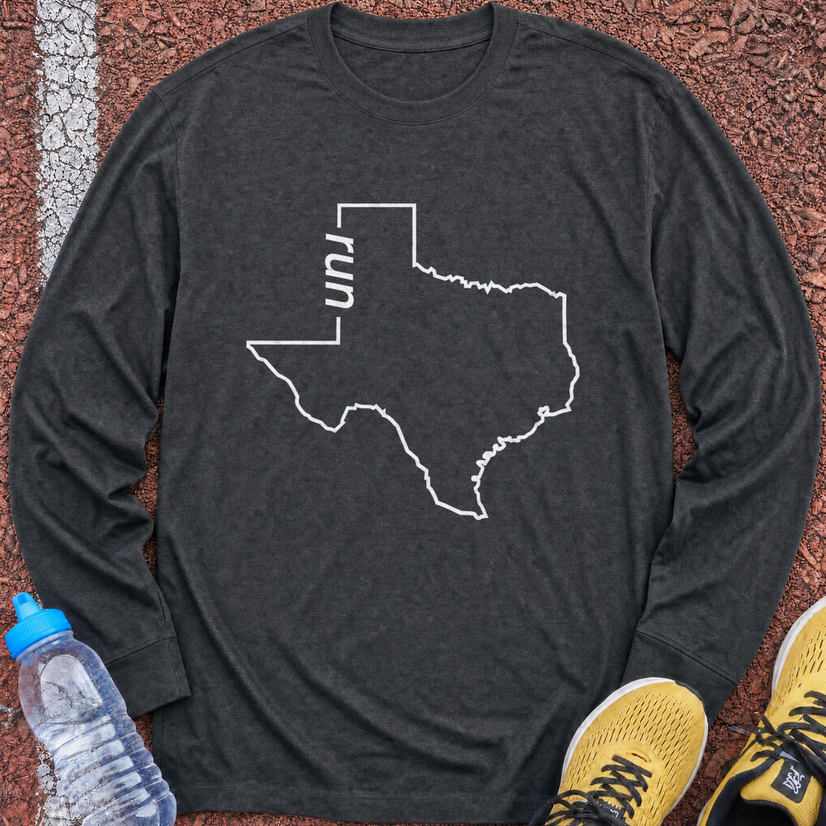 Run Texas Long Sleeve - Dark Heather