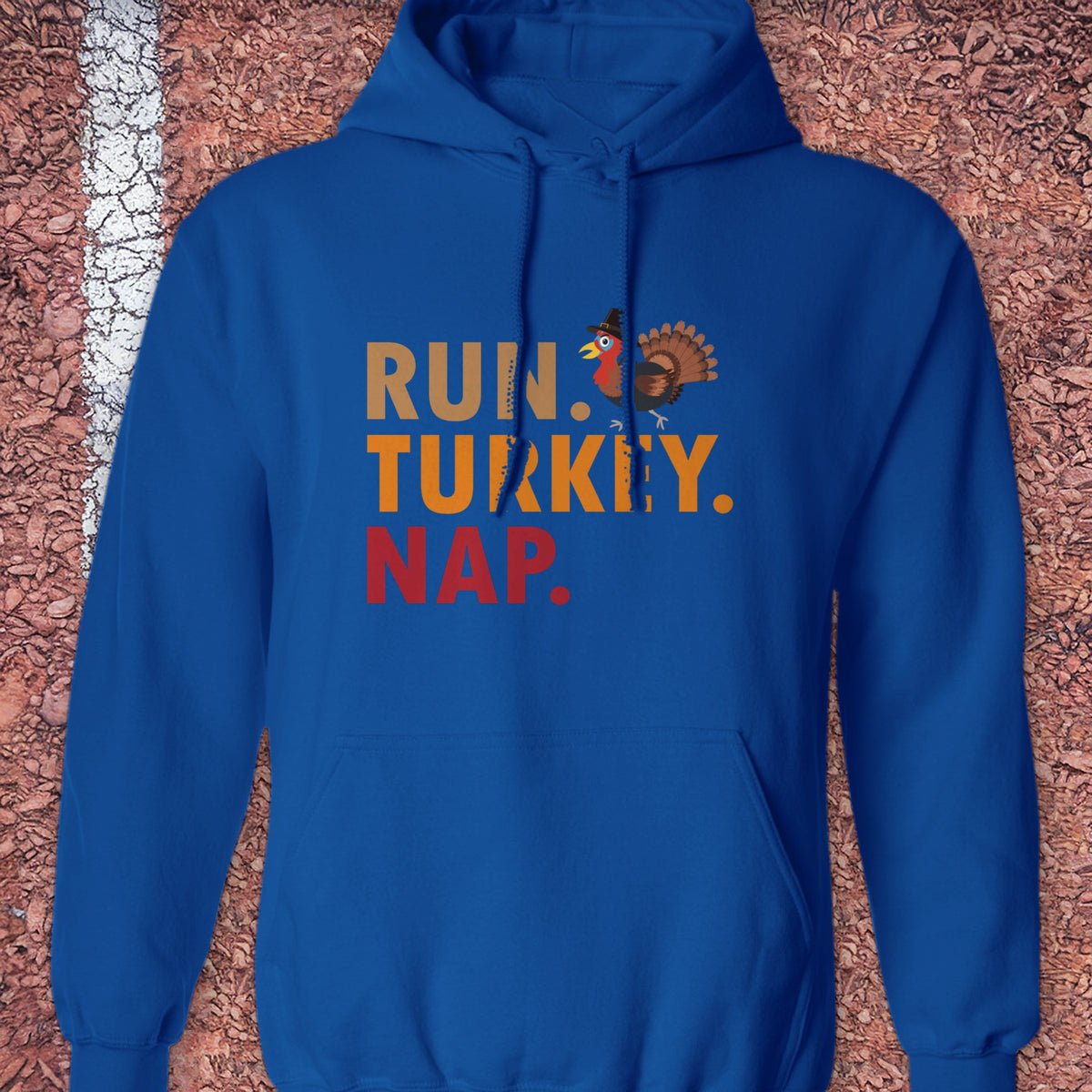 Run Turkey Nap Hoodie - Royal