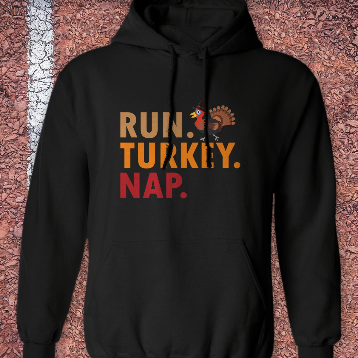 Run Turkey Nap Hoodie - Black