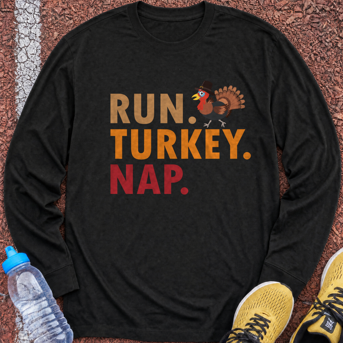 Run Turkey Nap Long Sleeve - Black