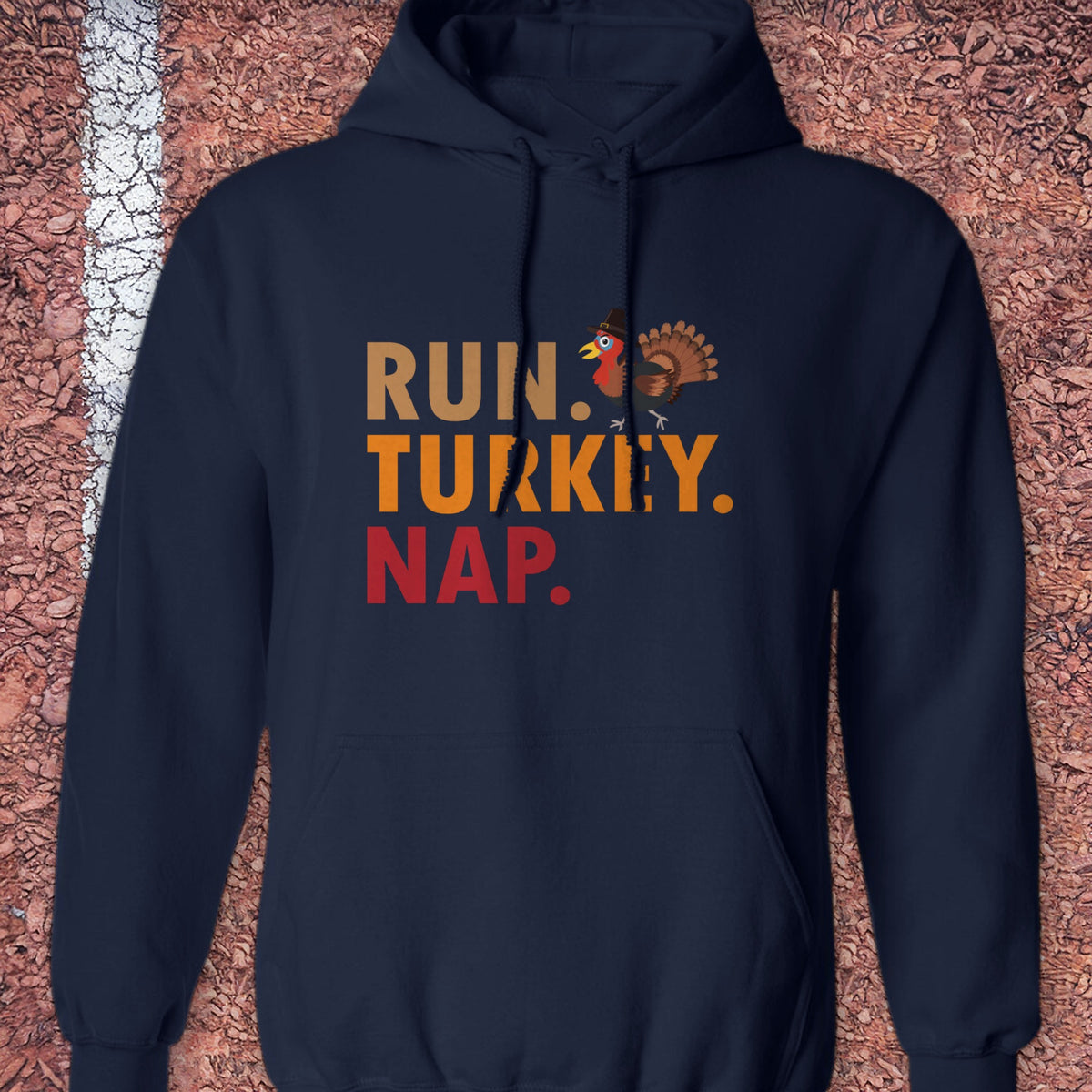 Run Turkey Nap Hoodie - Navy