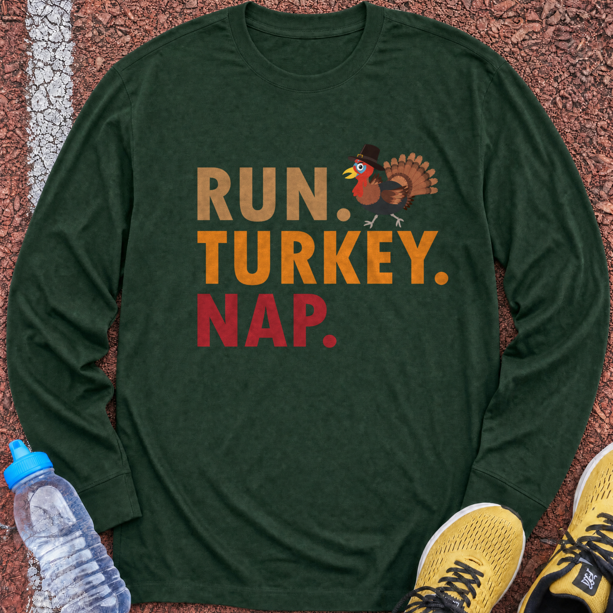 Run Turkey Nap Long Sleeve - Forest Green