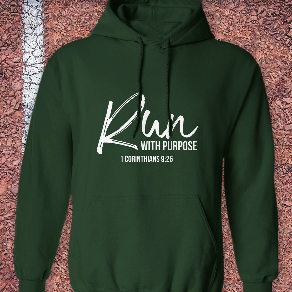 Run with Purpose Hoodie - Forest Green
