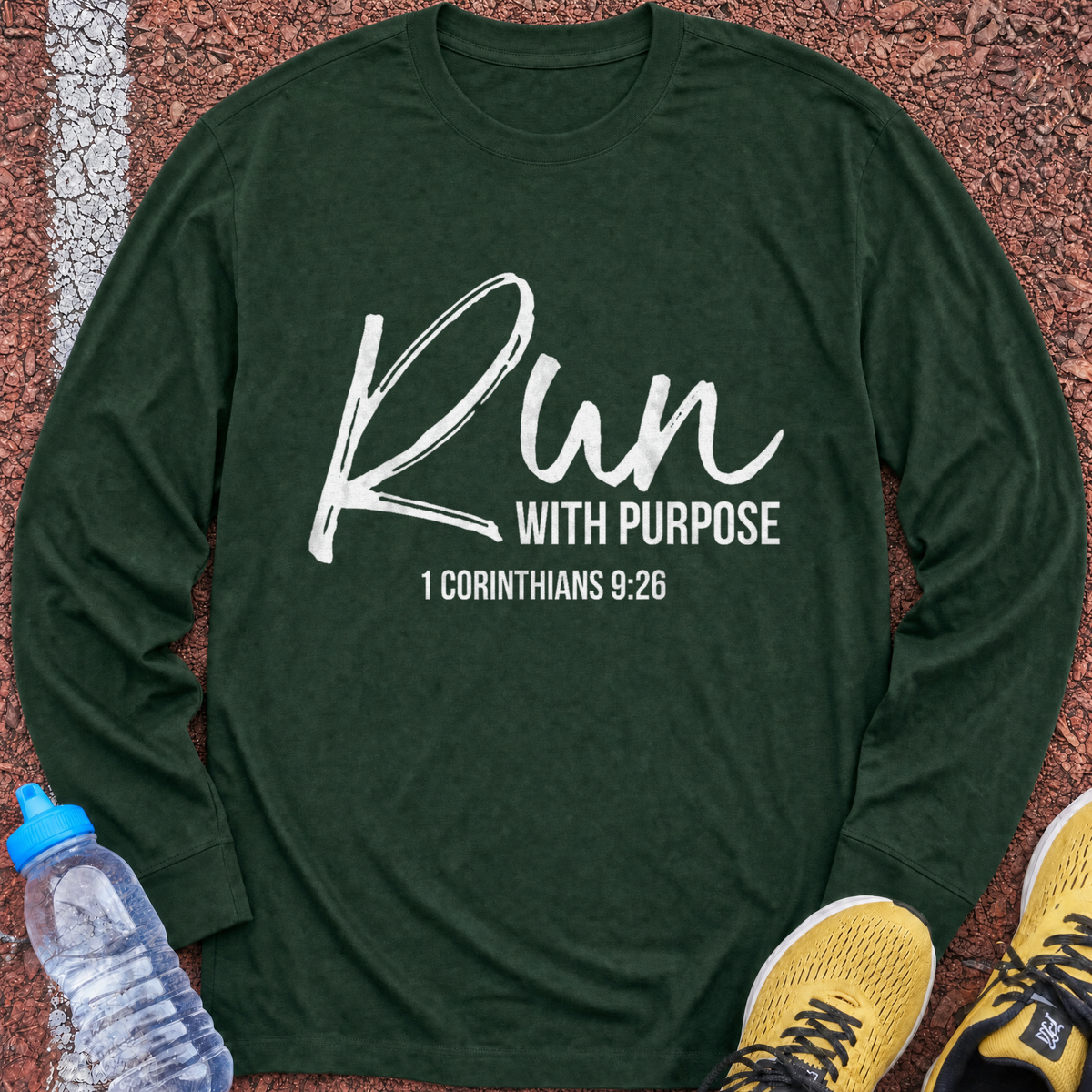 Run with Purpose Long Sleeve - Forest Green