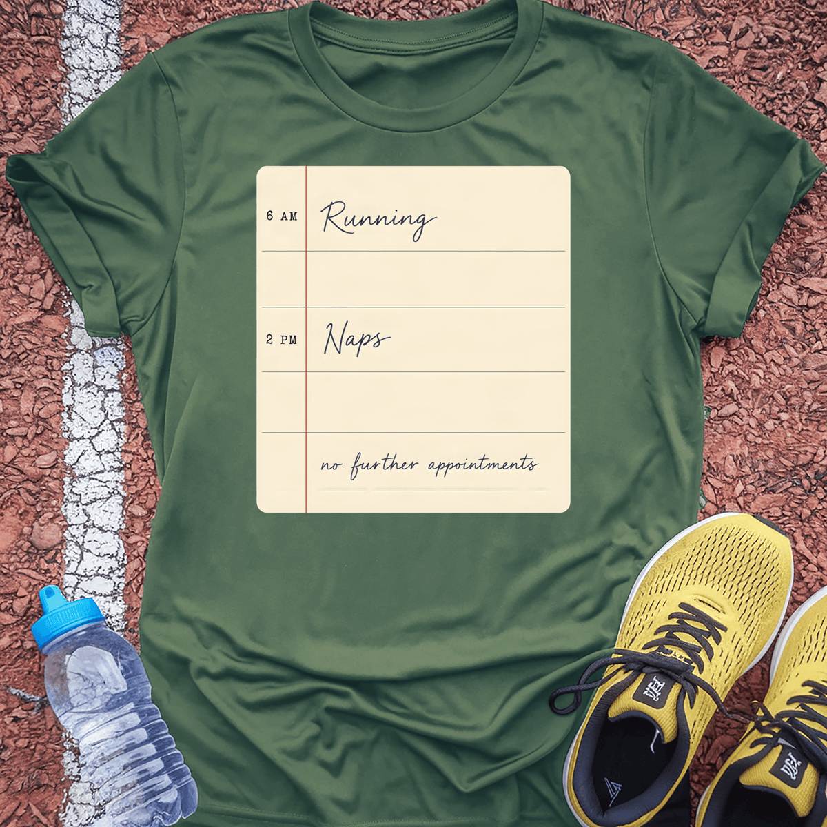 Running and Naps T-Shirt - Military Green